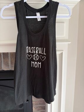 District Black Crew Neck Tank with White Brand Tag